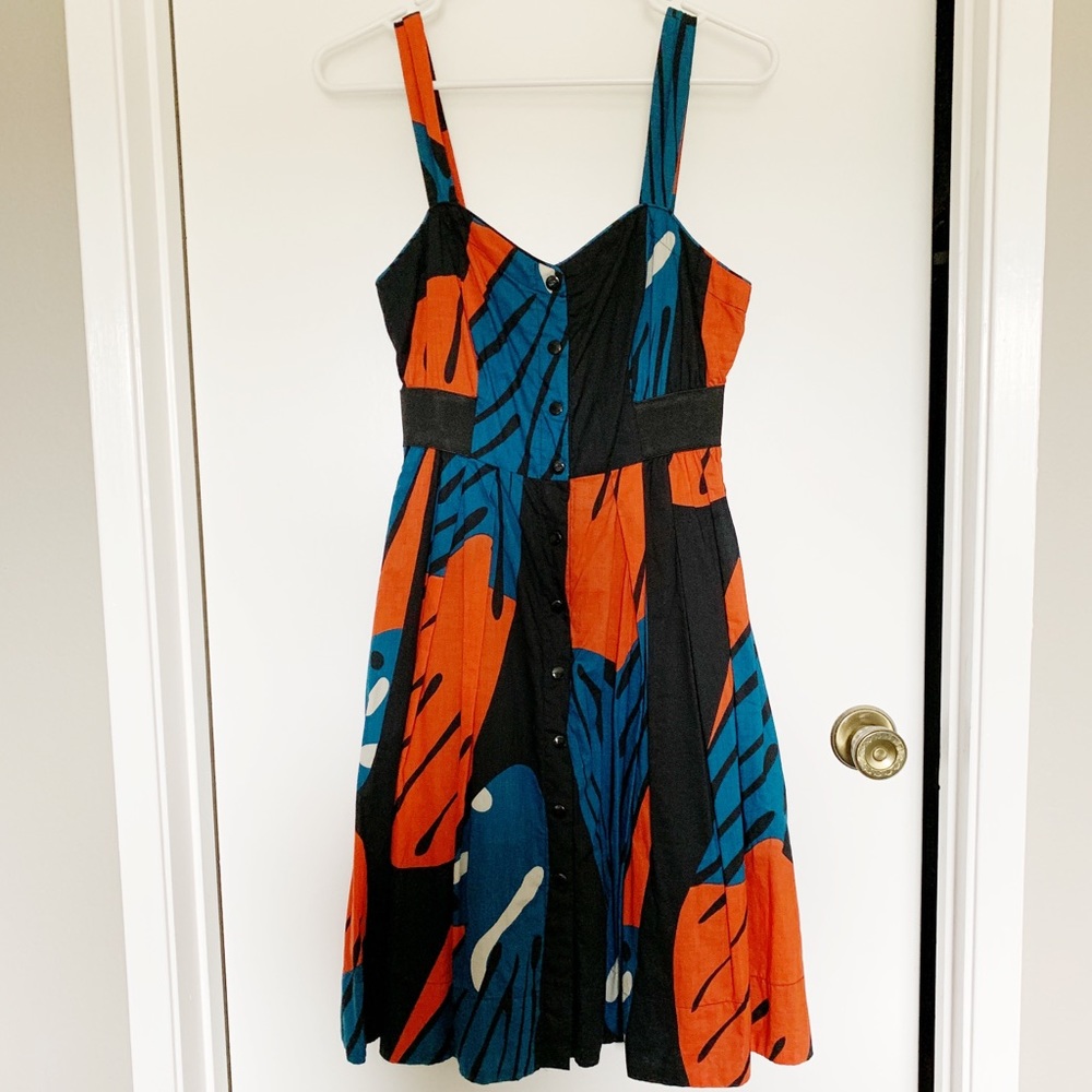 MAUVE Midi A Line, Snap Front Dress - Size 2